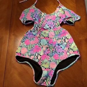 Tropical inspired bathing suit